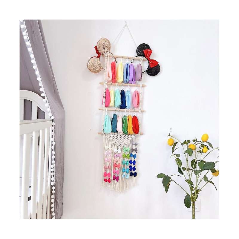 Headband Holder Hair Bows Organizer for Girls, Baby Hair Bow Holder Hair Clips Organizer with 30 Pc