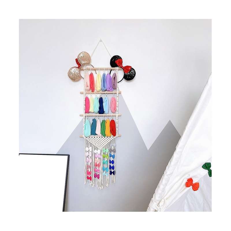 Headband Holder Hair Bows Organizer for Girls, Baby Hair Bow Holder Hair Clips Organizer with 30 Pc