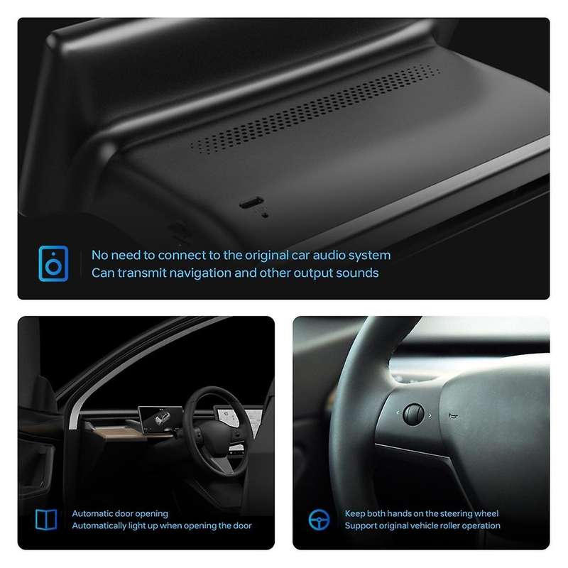 Head Up Display for /Y, 9Inch Screen HUD Carplay Android Auto Car Dashboard Instrument Accessories,A