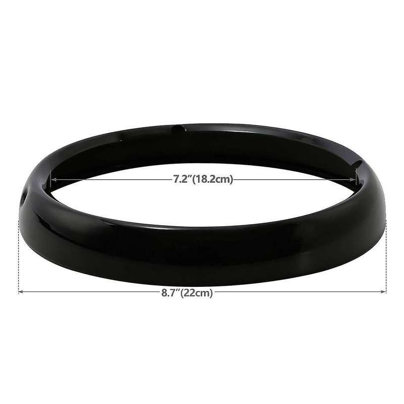Headlight Bezel Headlight Frame Lamp Cover Lamp Housing Motorcycle Accessories for ,black