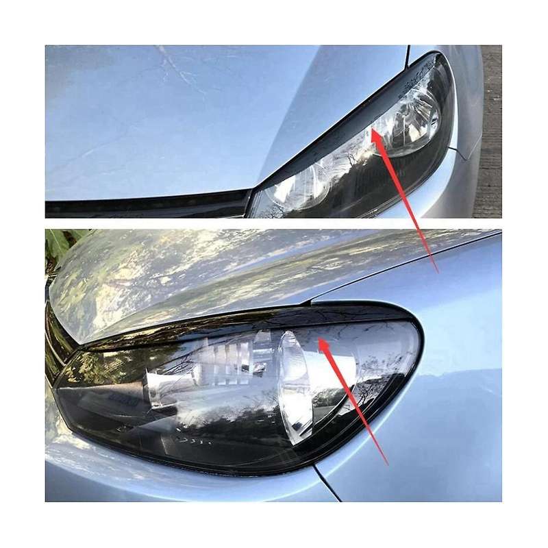 Headlight Brow Headlight Decorative Sticker Headlight Eye Brow Sticker Car for 6 Mk6 2008-2013