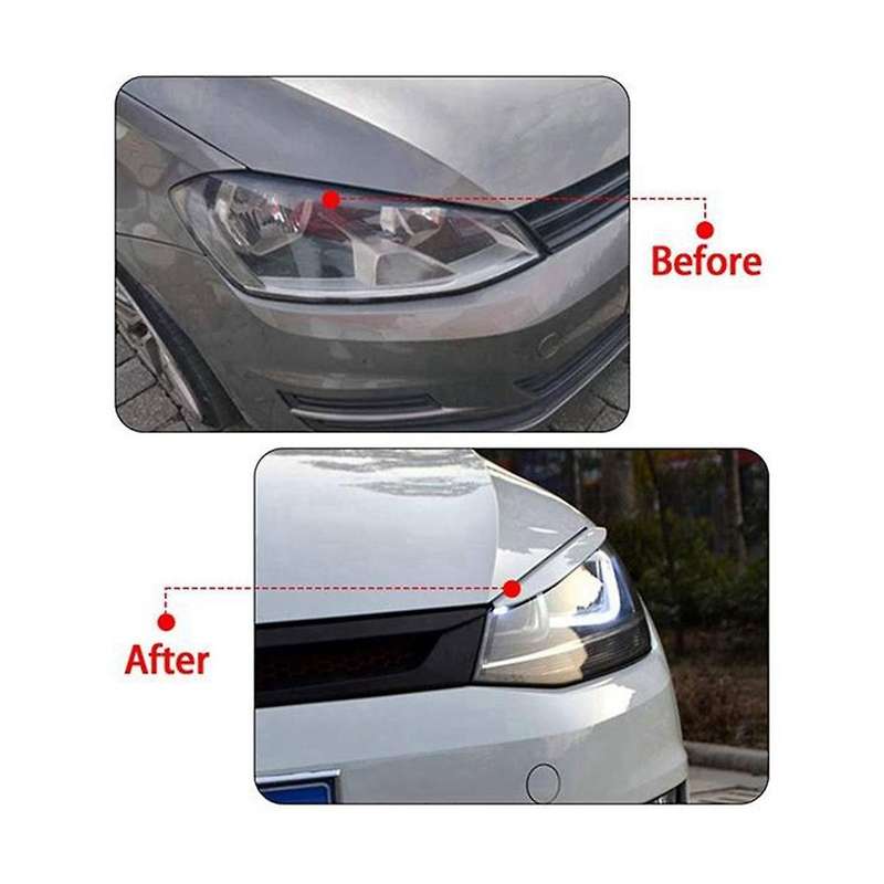 Headlight Brow Decoration Exterior Car Sticker Headlight Decorative Strip Car for 7 High 7 Golf 7