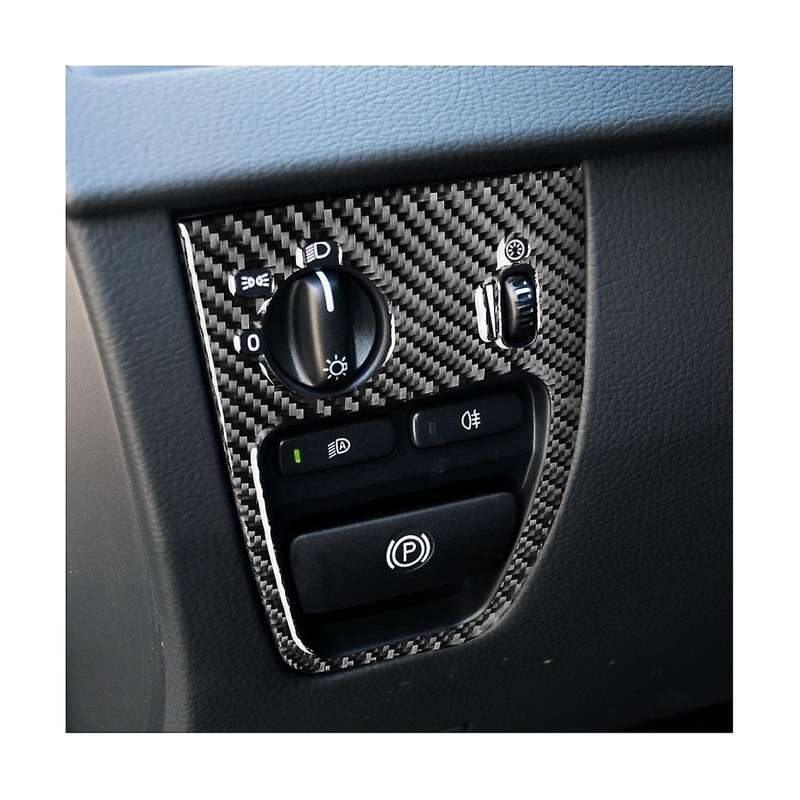 Headlight Control Panel Cover Trim Decorative Sticker Carbon Fiber for Xc90 2003-2014 Accessories