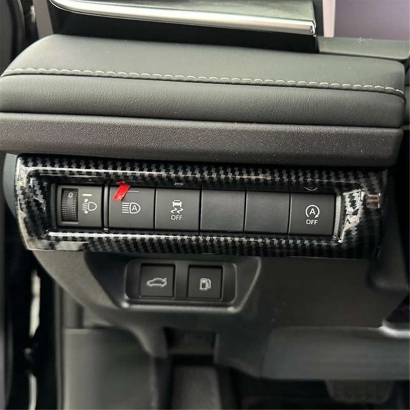 Headlight Control Switch Button Panel Cover Trim for 2024 2025 Accessories Carbon Fiber Left-Hand Dr