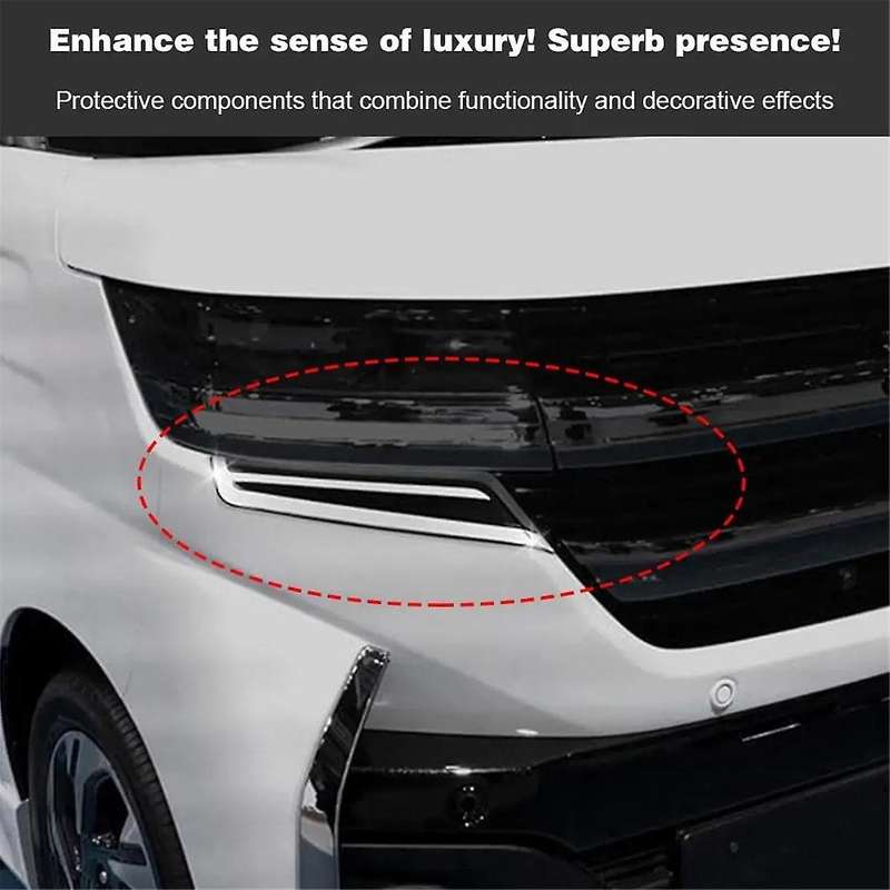 Headlight Eyebrow Cover Trim Decorative Stickers for Spacia Custom MK54S MK94S 2024 Accessories