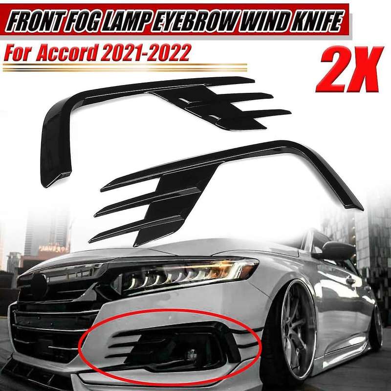 Headlight Fog Lights Eyebrow Wind Knife Sticker for Accord 2021-2022 Front Fog Lamp Eye Lid Eyebrow
