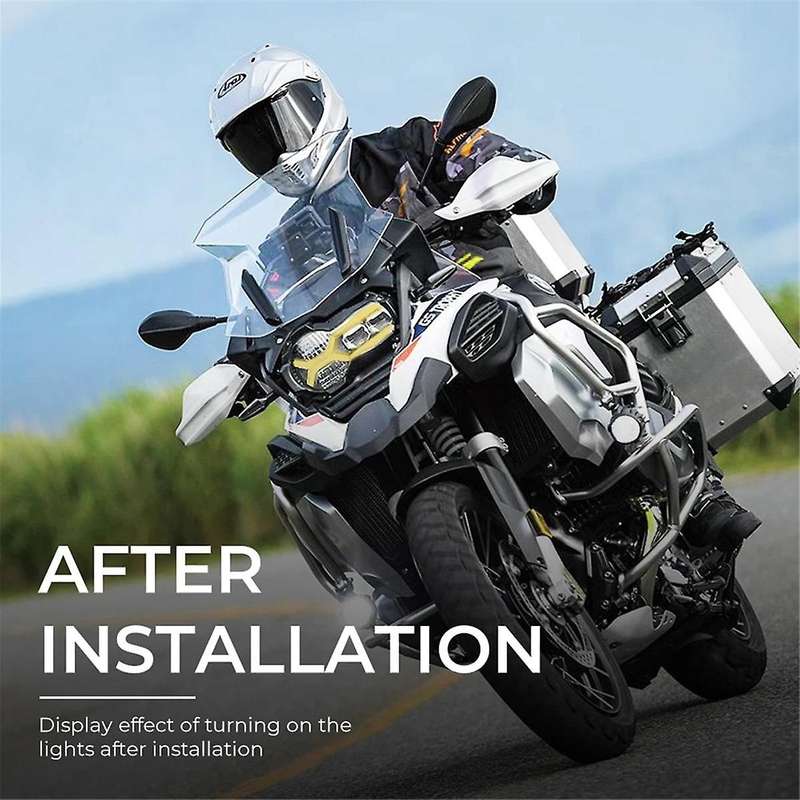 Headlight Protector with 3 Fluorescent Covers for R1200GS LC R1250GS R 1250GS ADV Adventure Plating