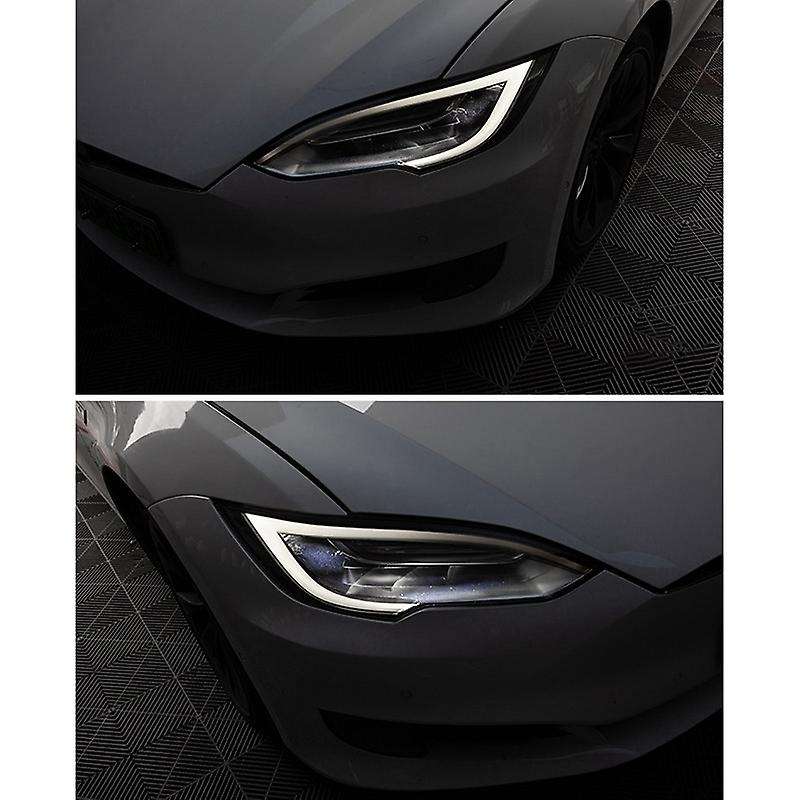 Headlight Sticker Light Eyebrow Fog Light Sticker Modified Exterior Decoration for Model S/X Accesso