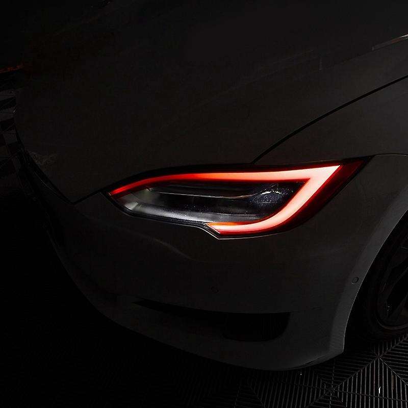 Headlight Sticker Light Eyebrow Fog Light Sticker Modified Exterior Decoration for Model S/X Accesso