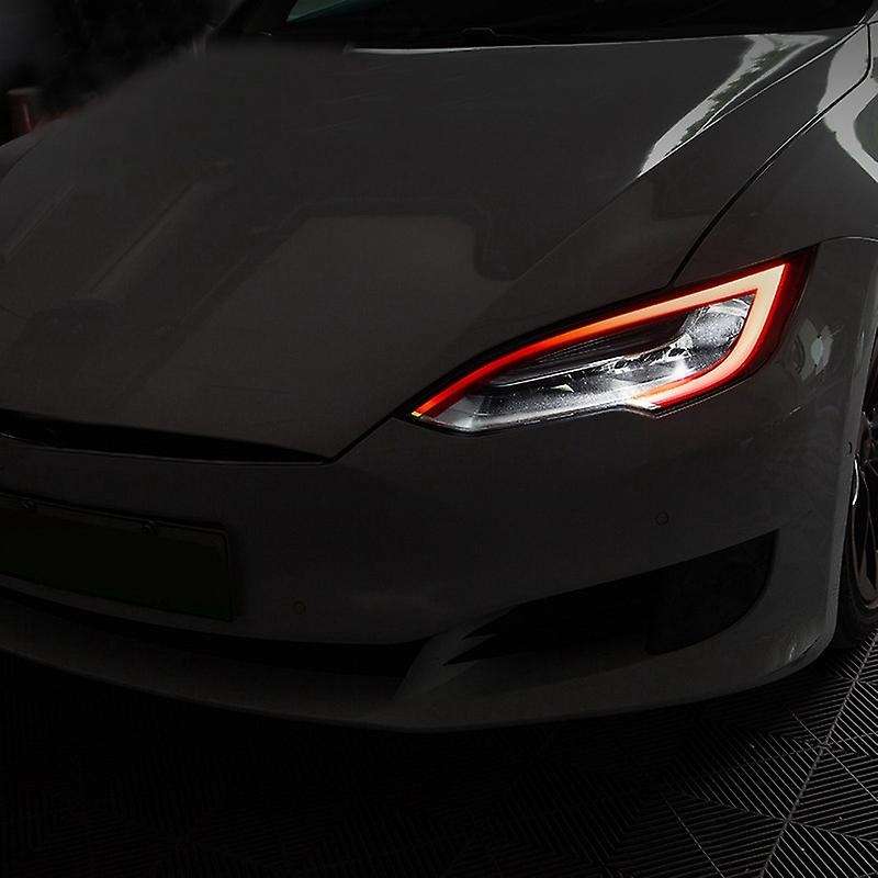 Headlight Sticker Light Eyebrow Fog Light Sticker Modified Exterior Decoration for Model S/X Accesso