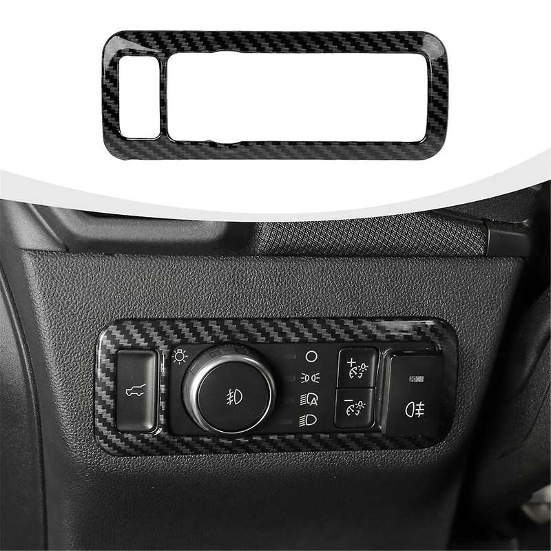 Headlight Switch Button Panel Cover Trim for 2024 Interior Accessories Carbon Fiber