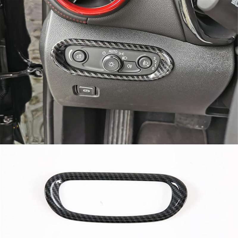 Headlight Switch Button Knob Cover Decor Trim for 2020-2022 LHD Accessories Carbon Fiber