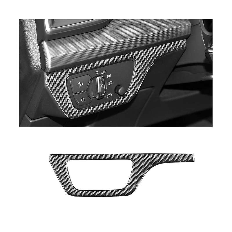 Headlight Switch Panel Cover Trim Frame Sticker Decoration Carbon Fiber for Q5 2018-2023 Interior A