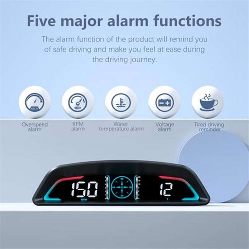 Heads Up Display for Cars B3, Obd2 Gauge Display with Speed, Fuel Consumption,fatigue Driving Alert,