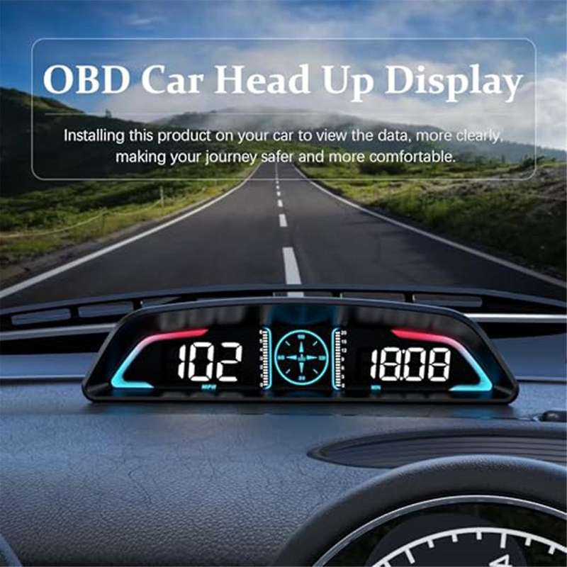 Heads Up Display for Cars B3, Obd2 Gauge Display with Speed, Fuel Consumption,fatigue Driving Alert,