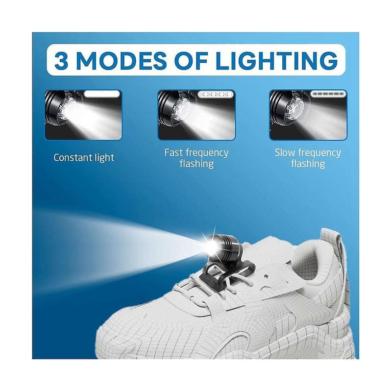 Headlights for Croc, 2pcs Lights Flashlights for Shoes, Waterproof Shoe Headlight Accessories for N