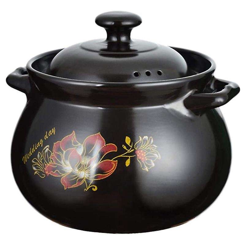 Health Soup Pot Household Stew Pot with High Temperature Resistance Ceramic Casserole Soup Pot with