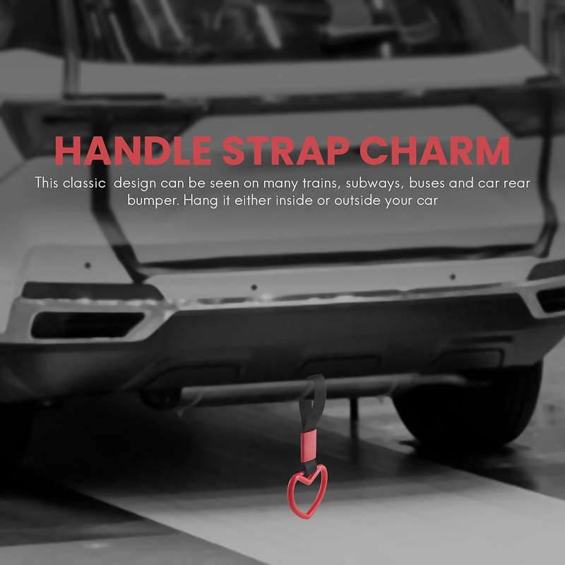 Heart Jdm Tsurikawa Ring Compatible Subway Train Bus Handle Strap Charm