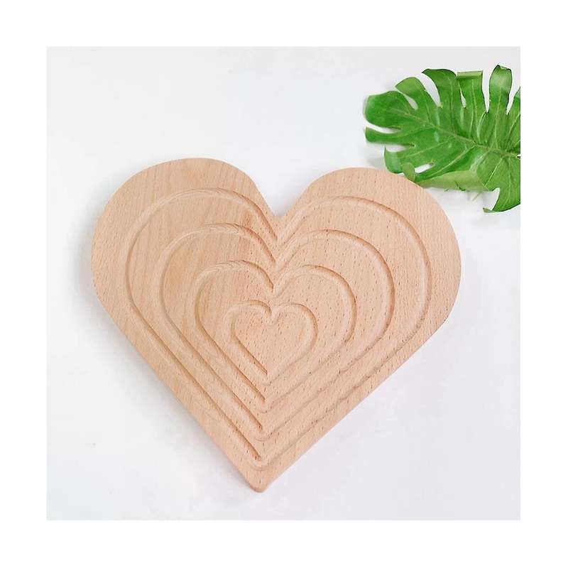 Heart Tray Ornament Wooden Tray Cake Tray Coffee Bread Plate Farmhouse Home Decoration