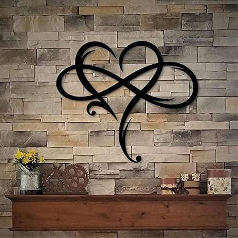 Heart Wall Decor, Unique Heart Metal Art Wall Decor Love Sign Steel Wall Plaque Bedroom Ornaments fo