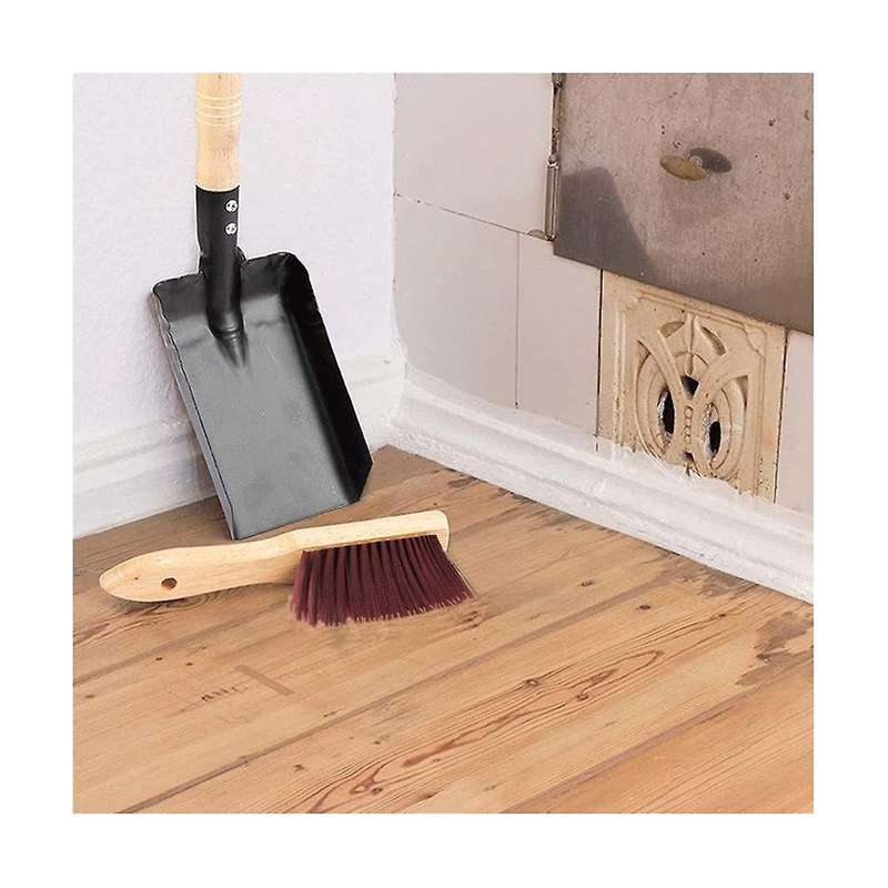Hearth Brush Set,silicone Gloves,fireplace Shovel Hand Shovel and Brush,wooden Handles Coal Fireplac