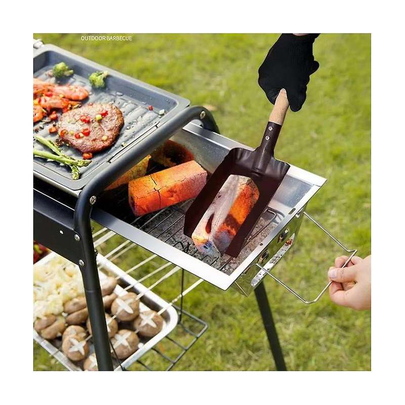 Hearth Brush Set,silicone Gloves,fireplace Shovel Hand Shovel and Brush,wooden Handles Coal Fireplac
