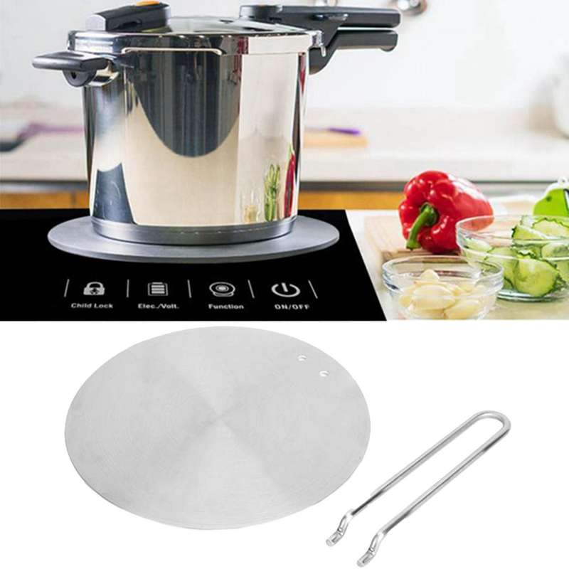 Heat Diffuser,Stainless Steel Induction Plate Induction Converter Plate with Handle for Electric Gas