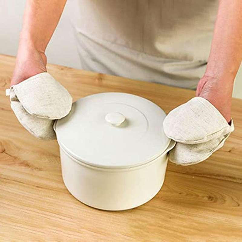 Heat Resistant Mittens Anti-Scald Oven Mitt Kitchen Muff High Temperature and Scaling Oven Microwave