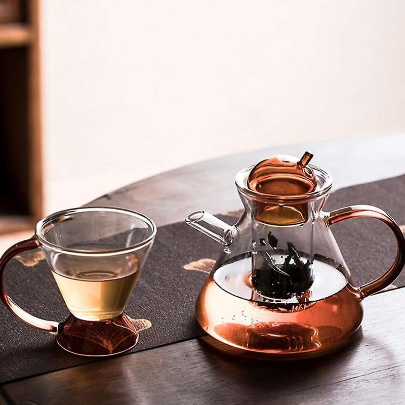 Heat Resistant Glass Teapot Coffee Pot Set Hand Brewed Coffee Sharing Pot Engraved Measuring Cup Gla