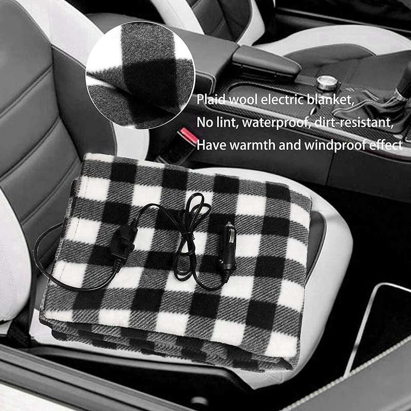 Heated Blanket Car Electric Blanket 12V Car Electric Blanket Grid Warm Autumn and Winter Car Electri