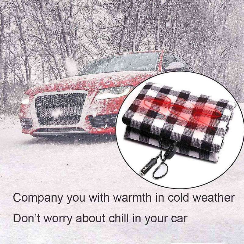 Heated Blanket Car Electric Blanket 12V Car Electric Blanket Grid Warm Autumn and Winter Car Electri