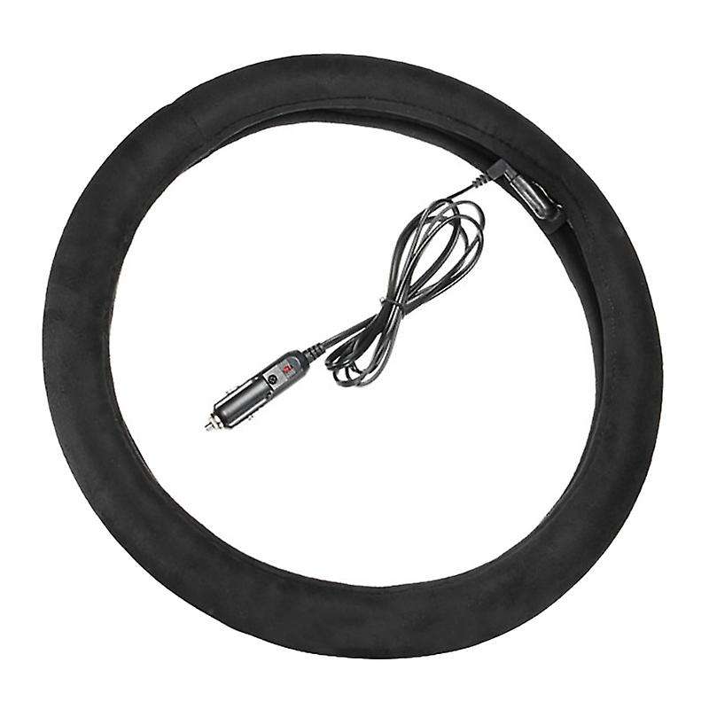 Heated Steering Wheel Cover 12V Heated Auto Steering Wheel Cover Comfy Car Steering Cover Hand Warme
