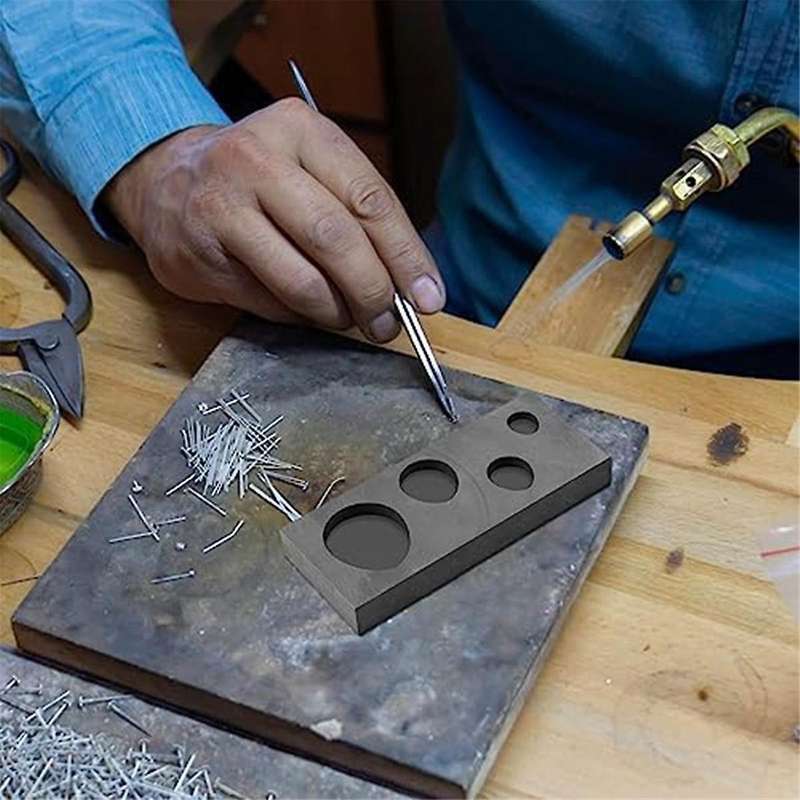 Heat-Resistant Graphite Pot for Metal Water Graphite Crucible Silver Gold Ingot Mould Refining Tool