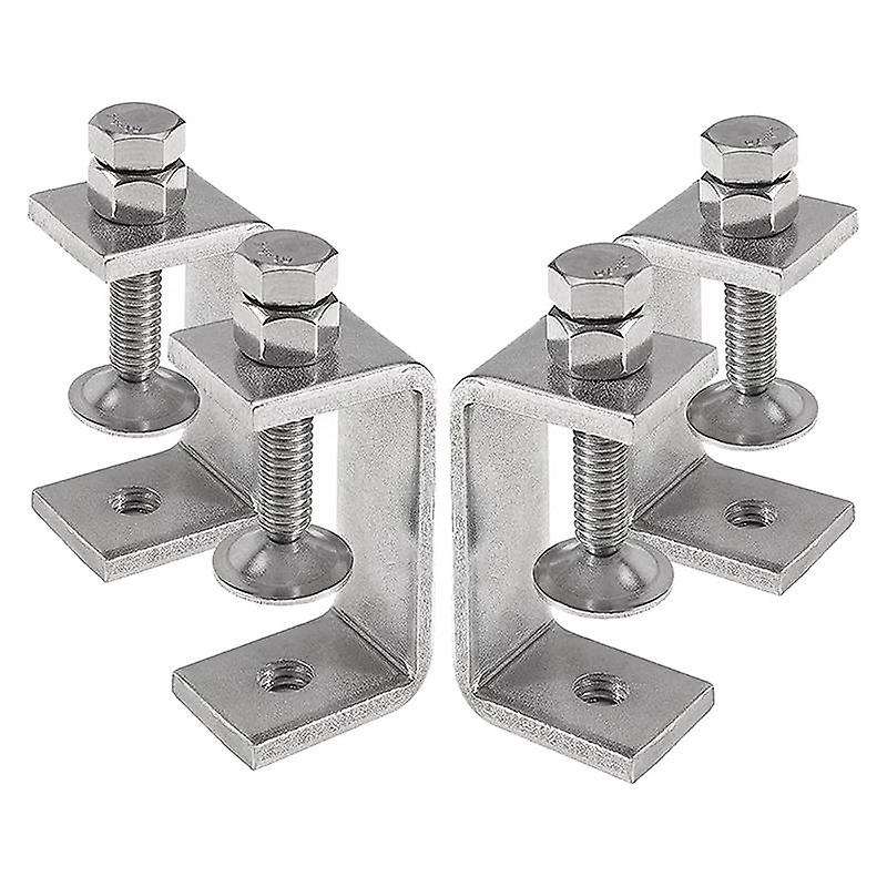 Heavy Duty 304 Stainless Steel , Small Metal with Screws, Wide Open 65mm (4 Pieces)