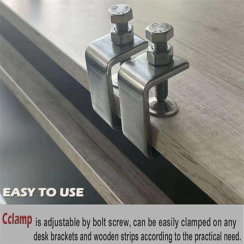 Heavy Duty 304 Stainless Steel , Small Metal with Screws, Wide Open 65mm (4 Pieces)