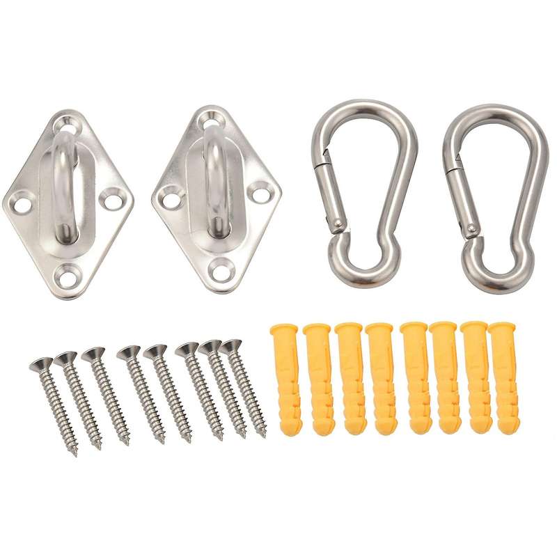Heavy Duty Hammock Hanging Kit Eye Plates Ceiling Wall Mount Anchor Hooks Hanger for Hammock Swing