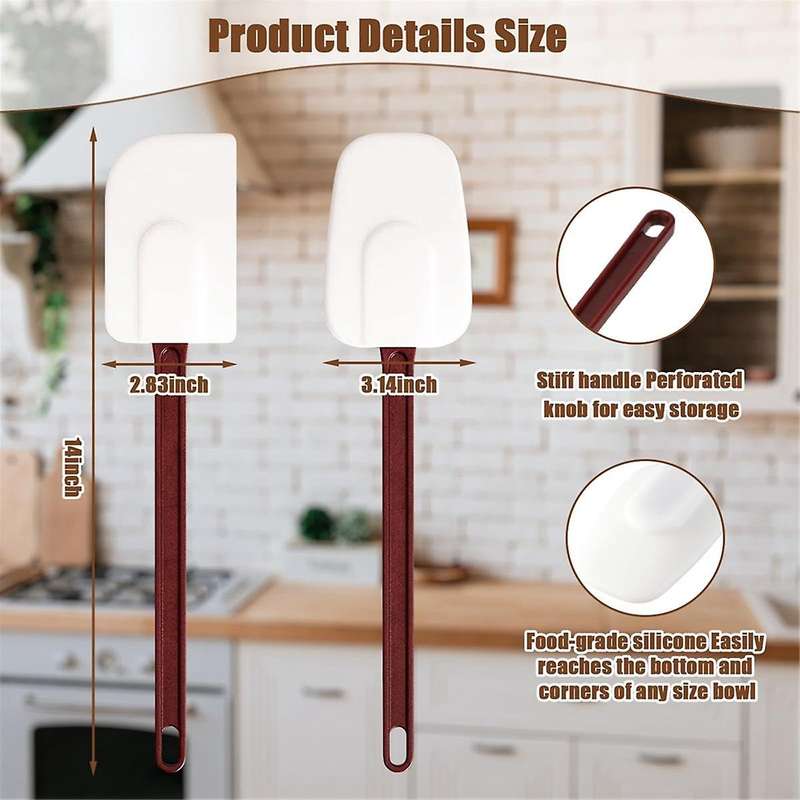 Heavy Duty Spatula and Spoonula High Heat Silicone Spatula Rubber Spatulas for Kitchen Use Commercia