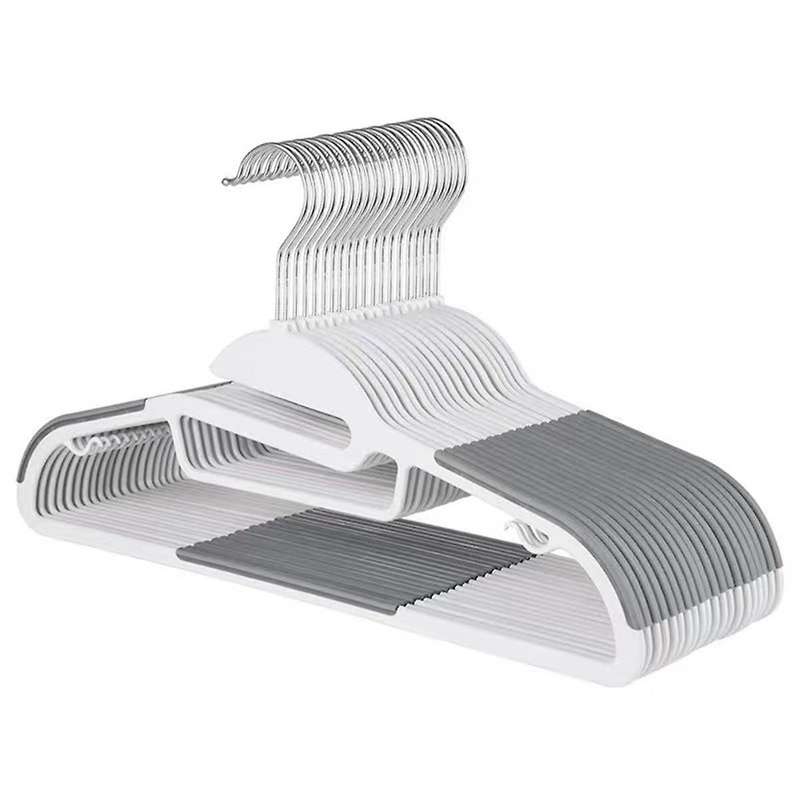 Heavy Duty Plastic Hangers with Non- Design, 360swivel Hook Space Saving Organizer for Bedroom Clo