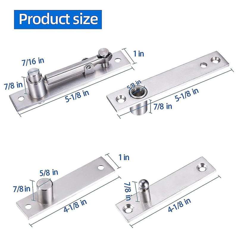 Heavy Duty Pivot Hinge for Wood Door,Hidden Door Hinge for Secret Door, with 360 Degree Rotation, In