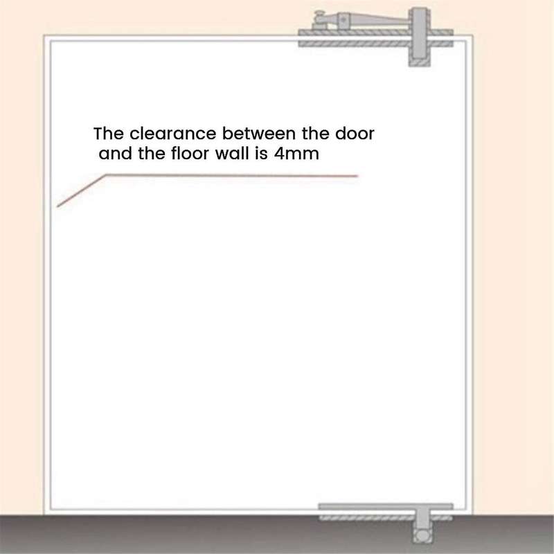 Heavy Duty Pivot Hinge for Wood Door,Hidden Door Hinge for Secret Door, with 360 Degree Rotation, In