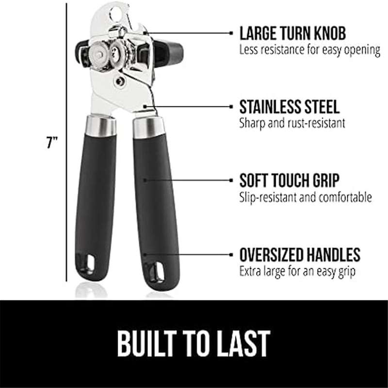 Heavy Duty Stainless Steel Smooth Edge Manual Handheld Can Opener