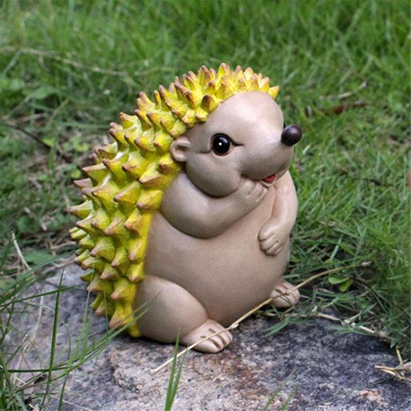 Hedgehog Decoration Resin Crafts Fruit Hedgehog for Yard Garden Decor Ornament Figurine