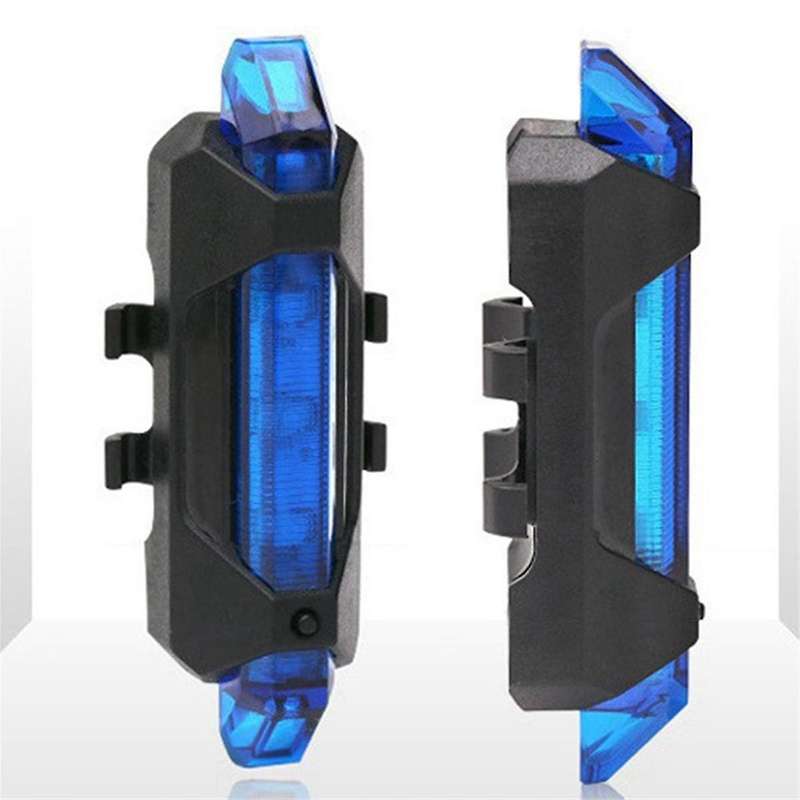 Helmet Bicycle Signal Lamp Waterproof Rear Tail Lamp LED USB Style Rechargeable Cycling Portable Det