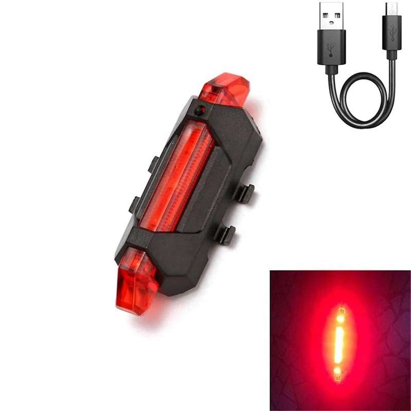 Helmet Bicycle Signal Lamp Waterproof Rear Tail Lamp LED USB Style Rechargeable Cycling Portable De