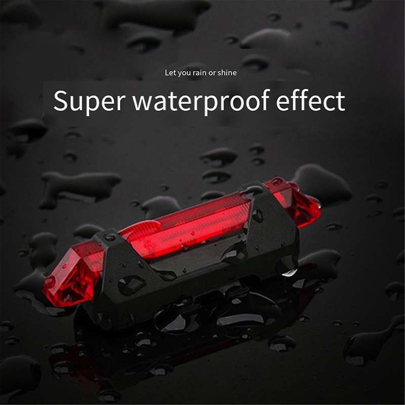 Helmet Bicycle Signal Lamp Waterproof Rear Tail Lamp LED USB Style Rechargeable Cycling Portable De