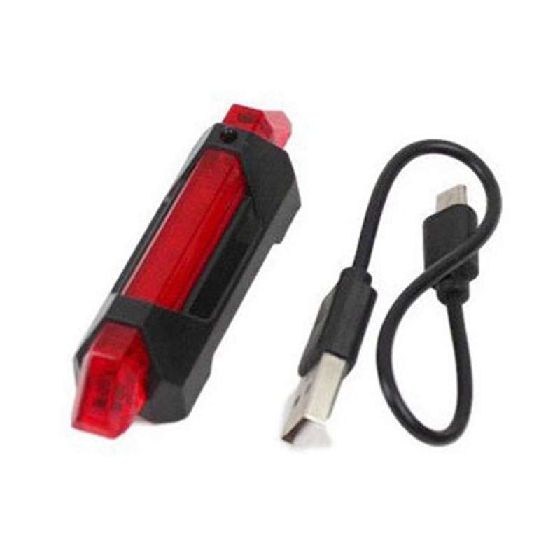 Helmet Bicycle Signal Lamp Waterproof Rear Tail Lamp LED USB Style Rechargeable Cycling Portable Det