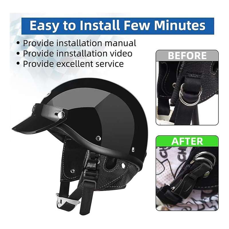 Helmet Quick Release Buckle Replacement Kit, Ratcheted Helmets for Chin Strap Up to 1inch, Motorcycl