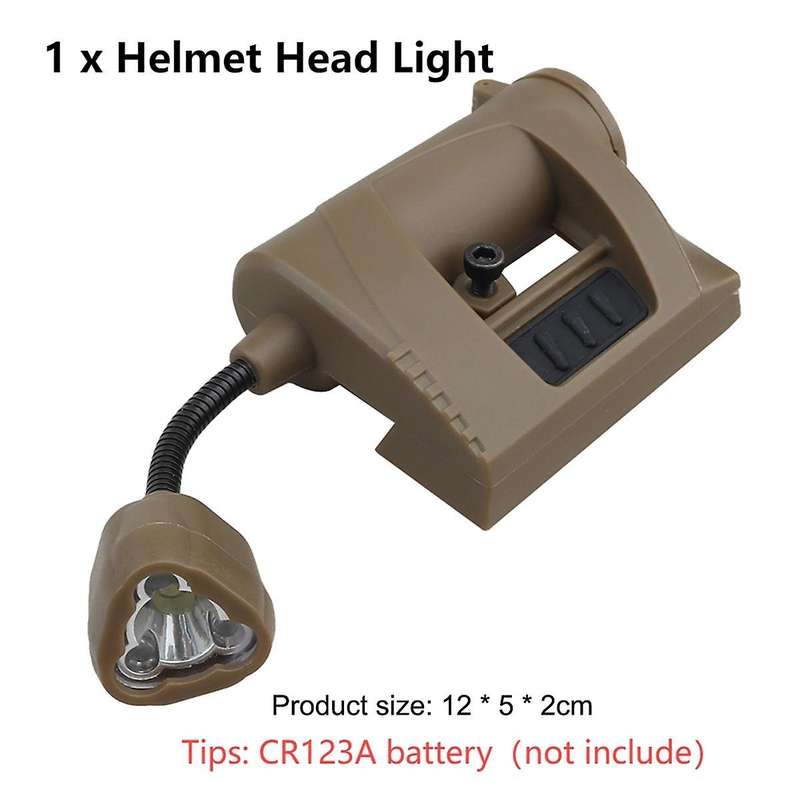 Helmet Light for MPLS CHARGE Flashlight 3 Modes HeadLight Nylon Energy-Saving Outdoor Lamp for Hunti