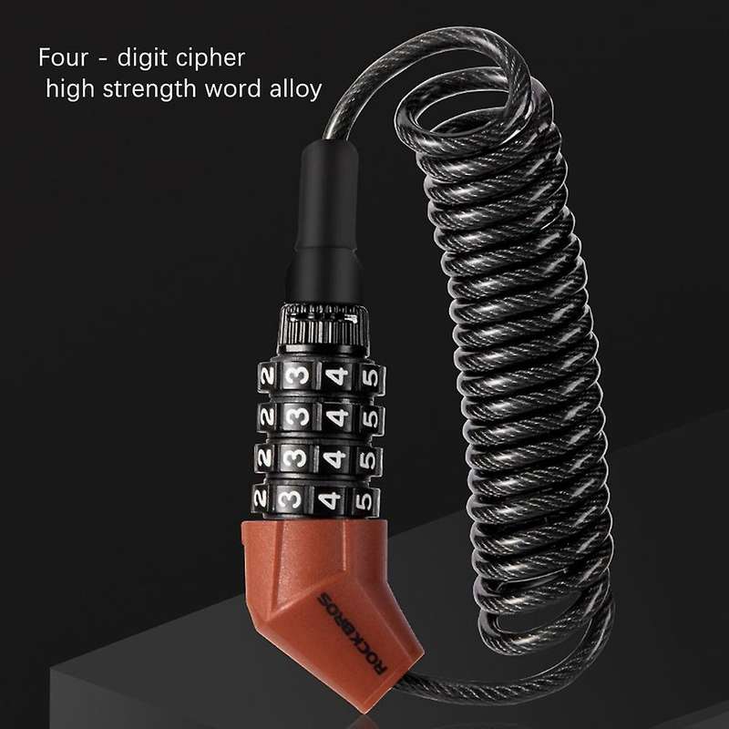 Helmet Lock Password Lock Bicycle Electric Car Motorcycle Cap Anti-Theft Lock Portable Wire Lock Rid