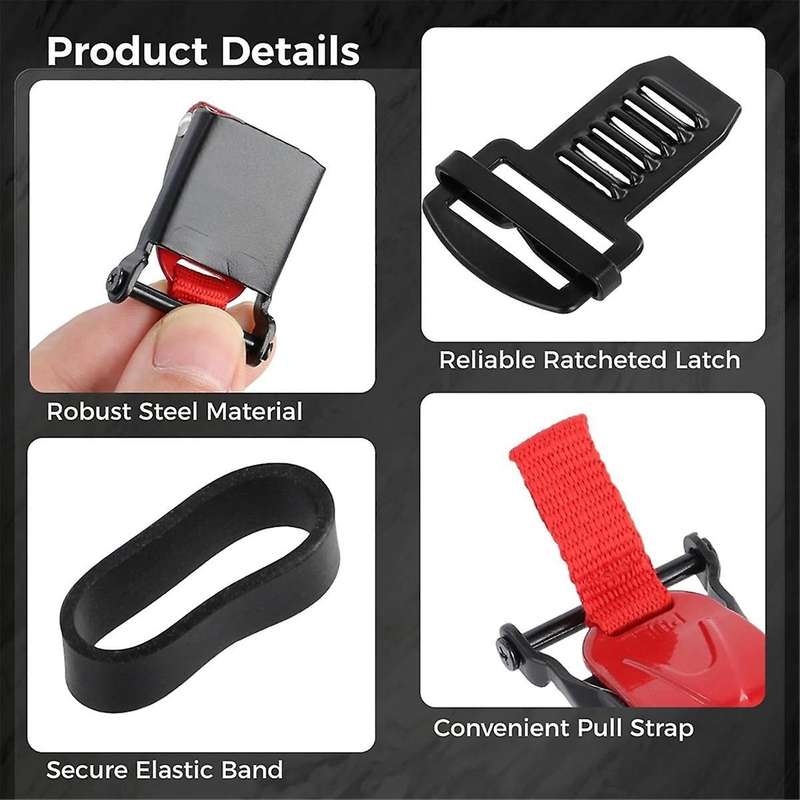 Helmet Quick Release Buckle Replacement Kit, Ratcheted Helmets for Chin Strap Up to 1inch, Motorcycl